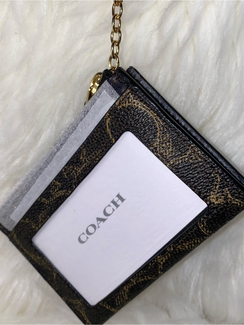 Coach Mini Skinny Id Case In Loved Signature Canvas New with tags - Picture 3 of 12
